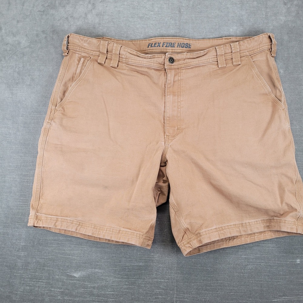 Duluth Trading Co Flex Fire Hose Relaxed Fit Shorts Mens 44 Brown Utility Work